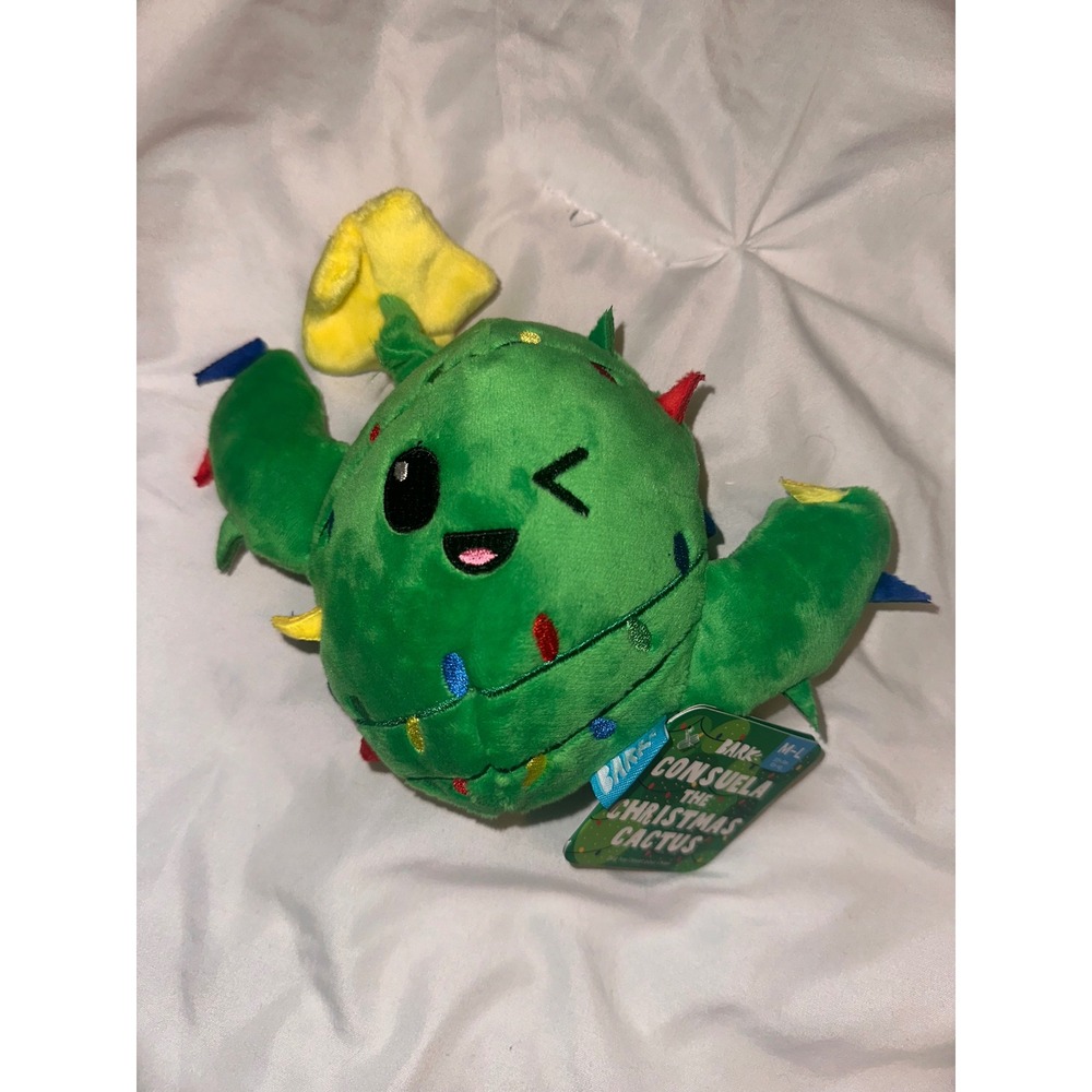 Bark Consuela‎ the Christmas Cactus Plush Dog Toy BarkBox Holiday Green M-L